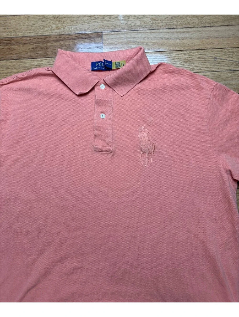Polo Ralph Lauren Big Pony Polo Shirt Mens XLT Salmon Pink Cotton